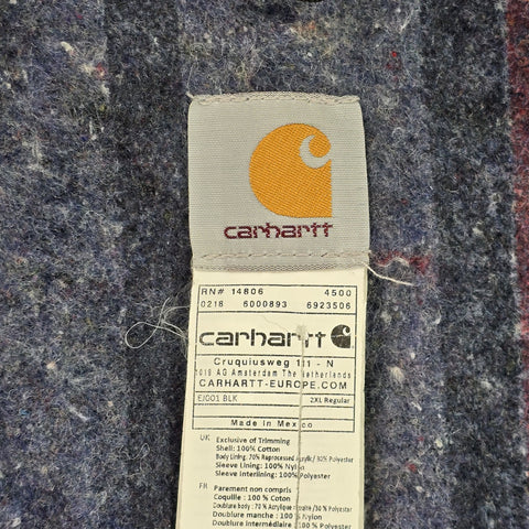 Carhartt Detroit Y2K Workwear Blanket Lined Jacket Black Men's XXL