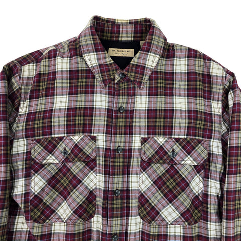 Burberry London Padded Checkered Shirt Jacket Men's Large