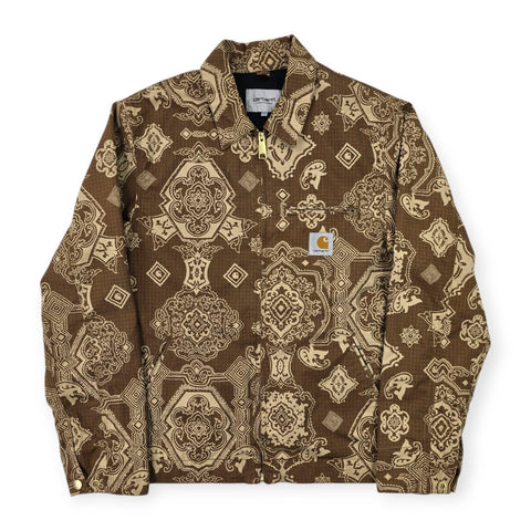 Carhartt WIP Detroit Bandana Pattern Jacket Brown Men's Medium