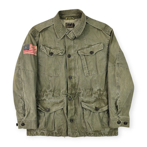 Polo Ralph Lauren Military Patch Field Jacket Green Men's Medium