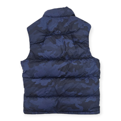 Polo Ralph Lauren Gorham Down Puffer Camo Gilet Jacket Blue Men's Small