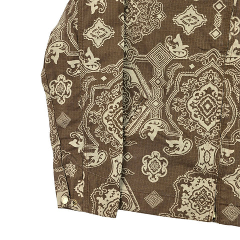 Carhartt WIP Detroit Bandana Pattern Jacket Brown Men's Small