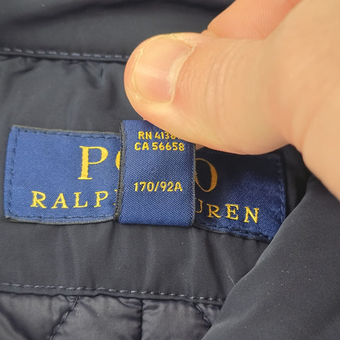 Polo Ralph Lauren Commuter Quilted Trench Coat Jacket Blue Men's Small