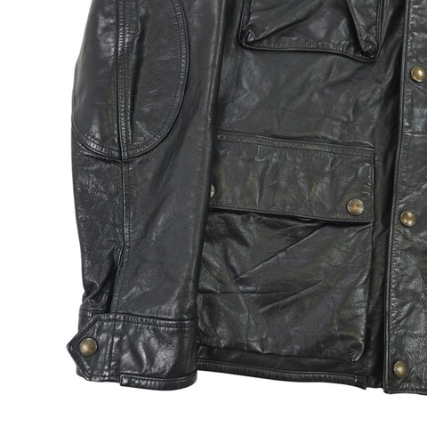 Polo Ralph Lauren Southbury Biker Leather Jacket Black Men's XL