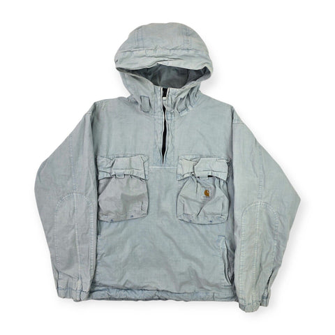 Carhartt WIP Berm Utility 1/2 Zip Anorak Jacket Blue Men's Small