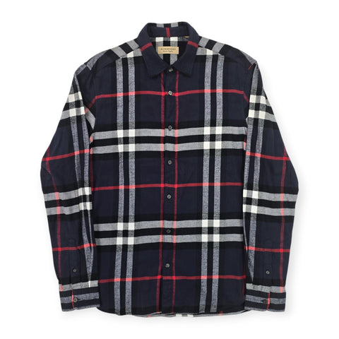 Burberry London Nova Check Long Sleeve Flannel Shirt Men's Large