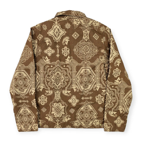 Carhartt WIP Detroit Bandana Pattern Jacket Brown Men's Small