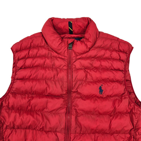 Polo Ralph Lauren Puffer Gilet Jacket Red Men's Small