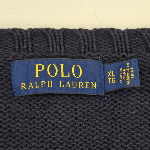 Polo Ralph Lauren USA Flag Knitted Jumper Blue Men's XL