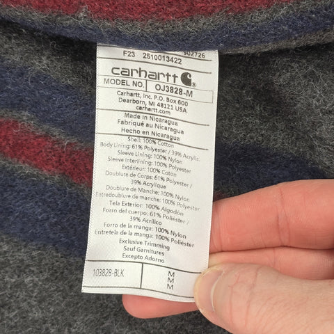 Carhartt Detroit Workwear Blanket Lined Jacket Black Men's Medium