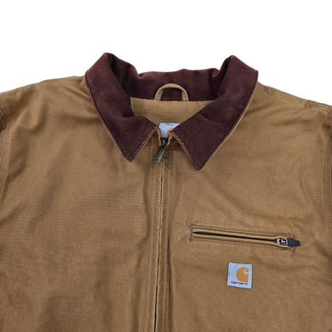 Carhartt Detroit Y2K Workwear Blanket Lined Jacket Brown Men's XXL