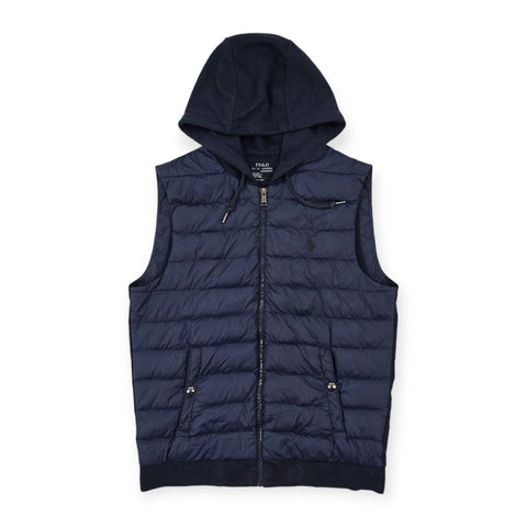 Polo Ralph Lauren Hybrid Down Puffer Gilet Jacket Blue Men's Small