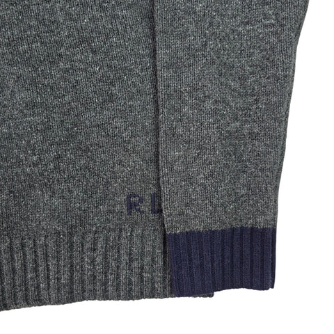 Polo Ralph Lauren Bear Knitted Jumper Grey Men's Large