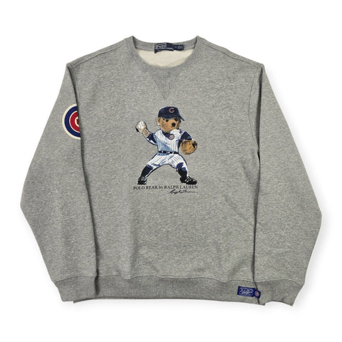 Polo Ralph Lauren Rare MLB Bear Cubs Baseball Sweatshirt Grey Mens XXL