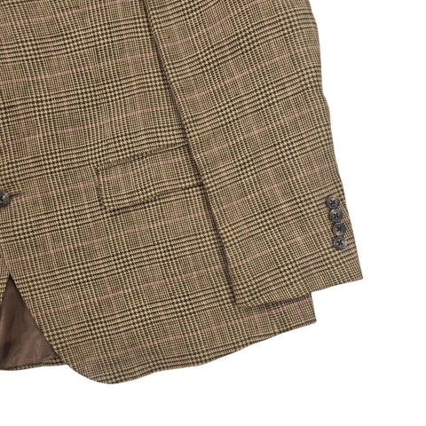 Polo Ralph Lauren Glen Plaid Sport Coat Blazer Brown Men's Large