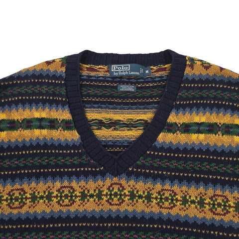 Polo Ralph Lauren Fair Isle Pattern Knitted Jumper Men's Medium
