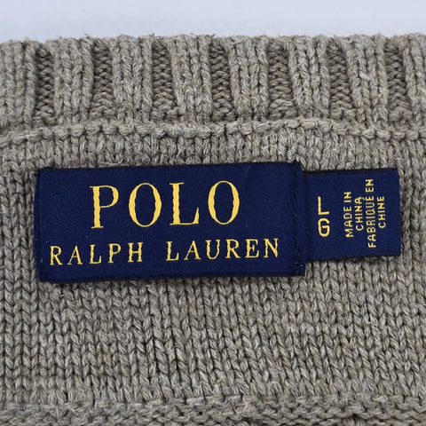 Polo Ralph Lauren Tiger Cable Knit Camouflage Cricket Jumper Men's Large