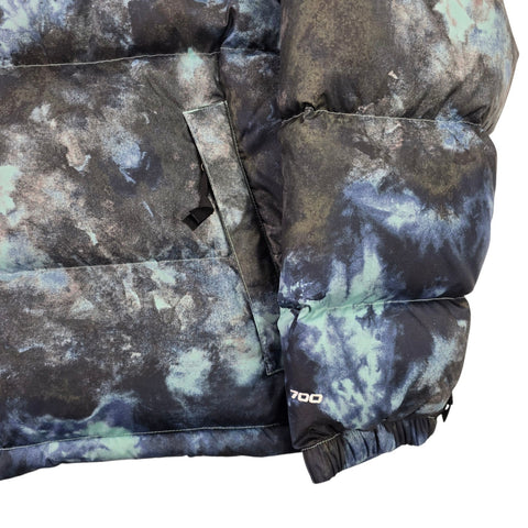The North Face 700 Nuptse Down Puffer Jacket Wasabi Ice Dye Men's Medium