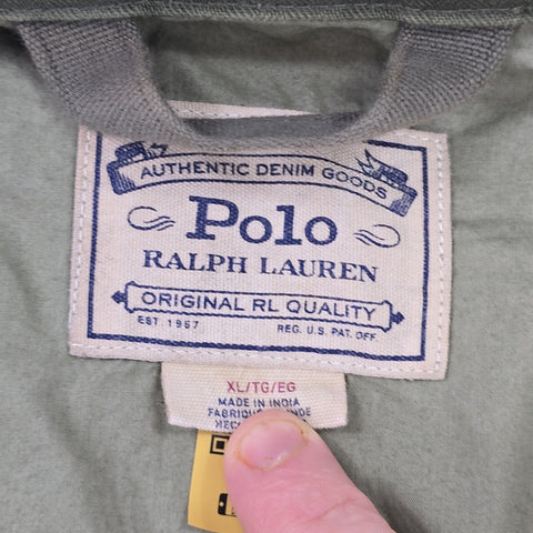 Polo Ralph Lauren Military Patch Field Jacket Green Men's XL