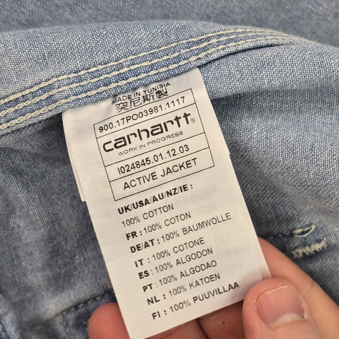 Carhartt WIP Active Denim Jacket Blue Men's Medium