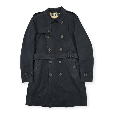 Burberry The Sandringham Double Breasted Trench Coat Black Men's Medium