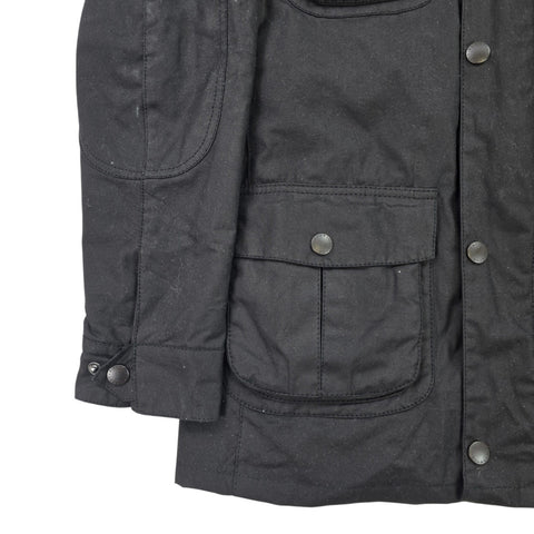 Barbour Corbridge Waxed Quilt Lined Jacket Black Men's Medium