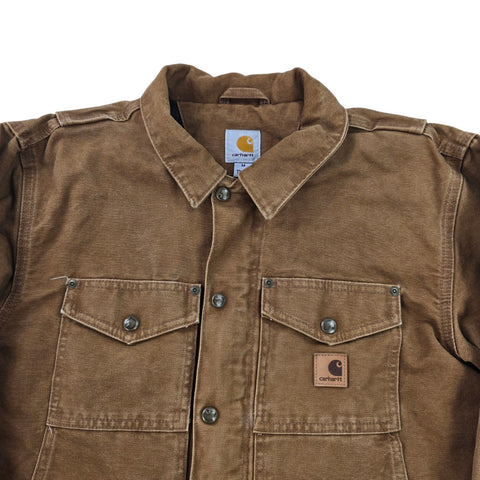 Carhartt Berwick Y2K Workwear Fleece Lined Jacket Brown Men's Medium