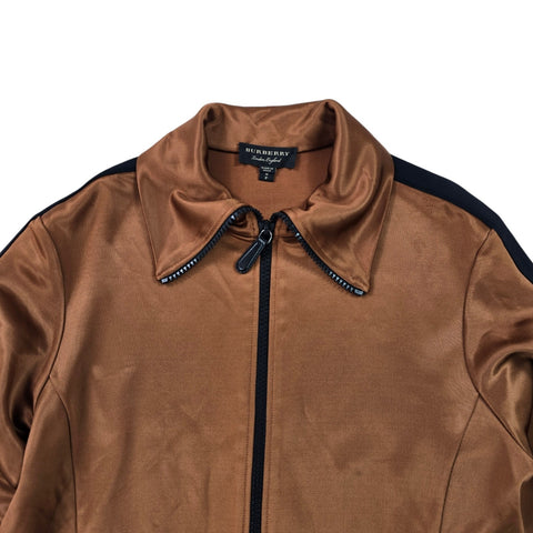 Burberry High Shine Technical Track Jacket Brown Men's Small