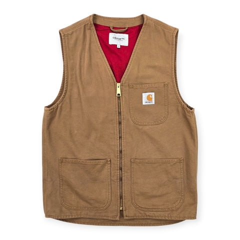 Carhartt WIP Arbor Utility Vest Gilet Jacket Brown Men's Small