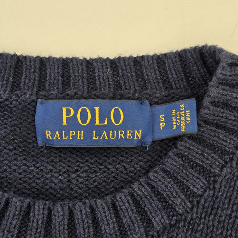 Polo Ralph Lauren Bear Knitted Jumper Blue Men's Small