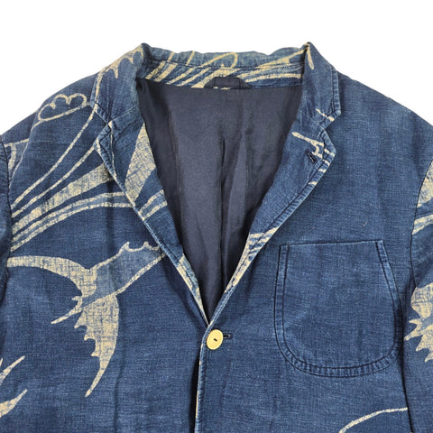 Polo Ralph Lauren Japanese Origami Print Chore Blazer Jacket Men's Large 44R