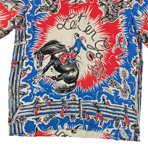 Paul Smith Cowboy Rodeo Graphic Short Sleeve Shirt Men's Small