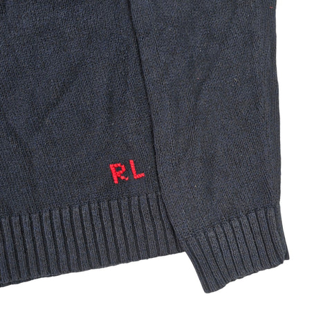 Polo Ralph Lauren Bear Knitted Jumper Blue Men's Large