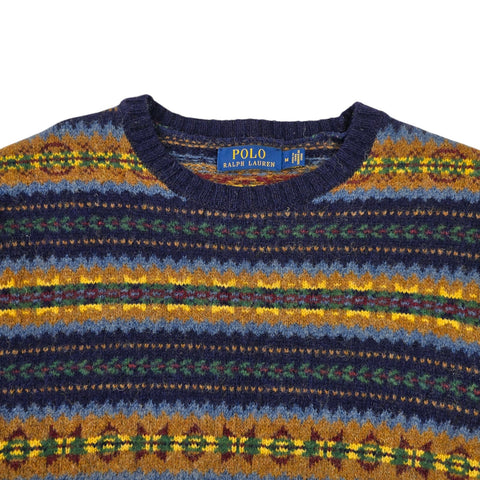 Polo Ralph Lauren Fair Isle Pattern Knitted Jumper Men's Medium