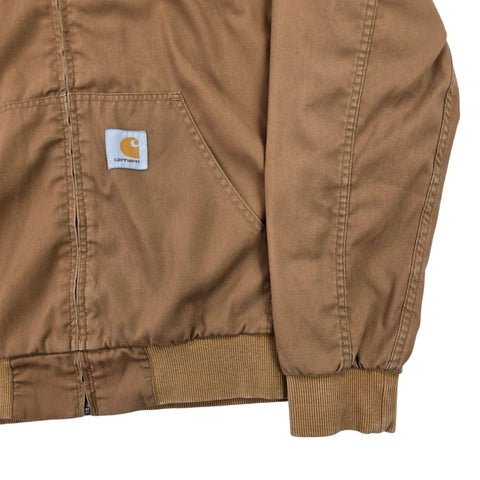 Carhartt WIP Active Bomber Jacket Hooded Brown Men's Large