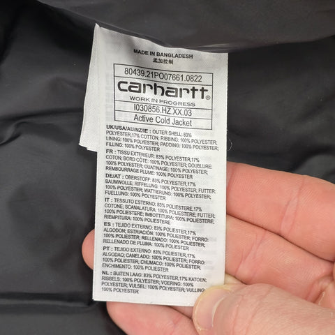 Carhartt WIP Active Cold Puffer Jacket Brown Men's Large