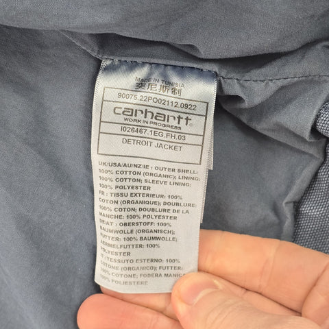 Carhartt WIP Detroit Dyed Bomber Jacket Blue Men's Small