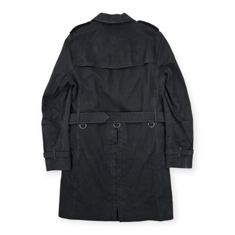 Burberry The Sandringham Double Breasted Trench Coat Black Men's Medium
