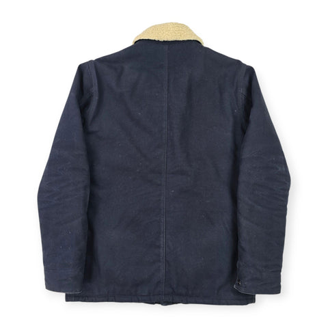 Carhartt WIP Fairmount Sherpa Lined Canvas Jacket Blue Men's Small