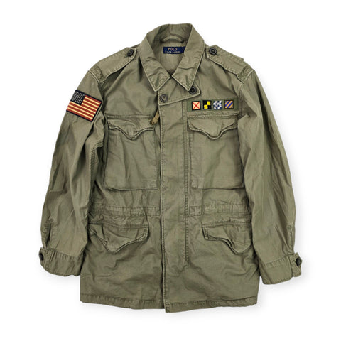 Polo Ralph Lauren Military Patch Field Jacket Green Men's Small