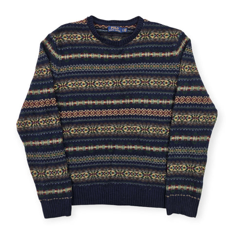 Polo Ralph Lauren Fair Isle Pattern Knitted Jumper Men's Large