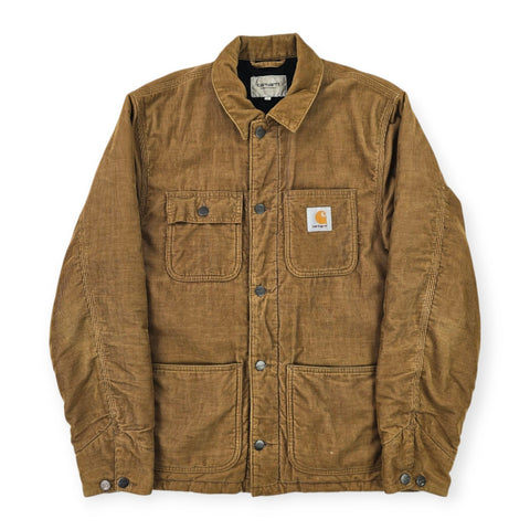 Carhartt WIP Michigan Quilt Lined Corduroy Chore Jacket Brown Men's Small