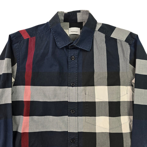 Burberry Somerton Nova Check Long Sleeve Shirt Men's Small
