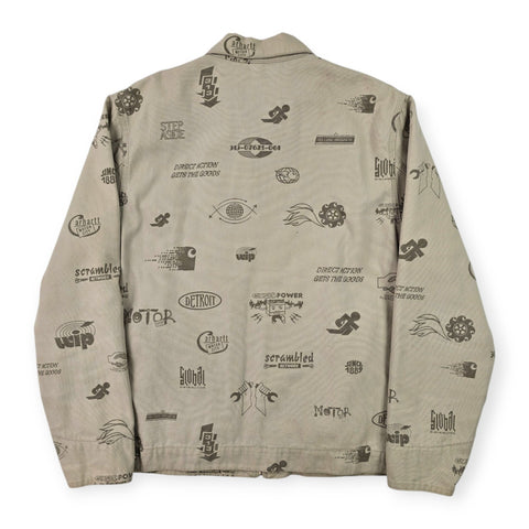 Carhartt WIP Detroit Motor City Graphic Bomber Jacket Brown Men's Large