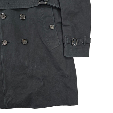 Burberry The Sandringham Double Breasted Trench Coat Black Men's Medium