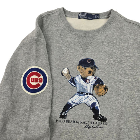 Polo Ralph Lauren Rare MLB Bear Cubs Baseball Sweatshirt Grey Mens XXL #2
