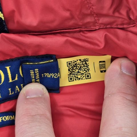 Polo Ralph Lauren Puffer Gilet Jacket Red Men's Small