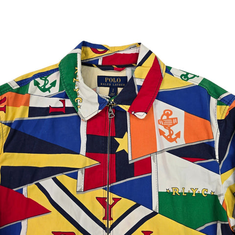 Polo Ralph Lauren Bayport Sailing Flags Graphic Harrington Jacket Men's Small