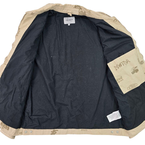 Carhartt WIP Detroit Motor City Graphic Bomber Jacket Brown Men's XL