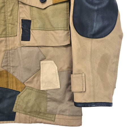 Coach Patchwork Cotton Leather Parka Jacket Men's Small